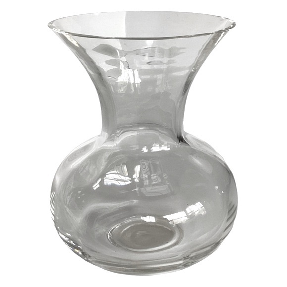 Devon By Wedgwood Hand Blown Clear Crystal Optical Floral Art Vase Vintage EUC - Picture 11 of 16